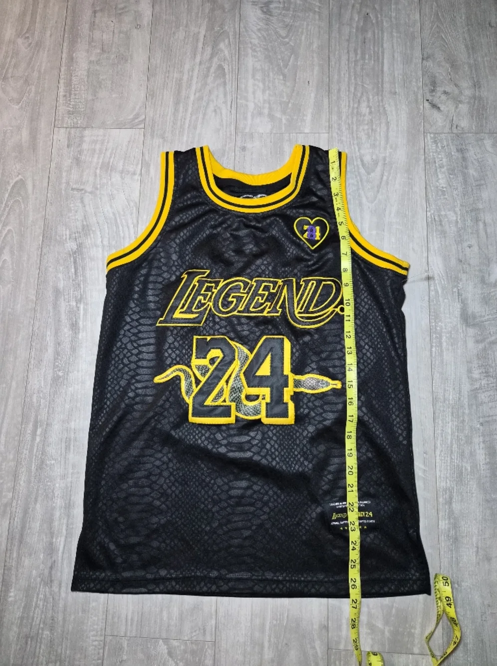 Men's Legend 8 24 Basketball Jersey 90S Hip Hop Sports Top Snakeskin